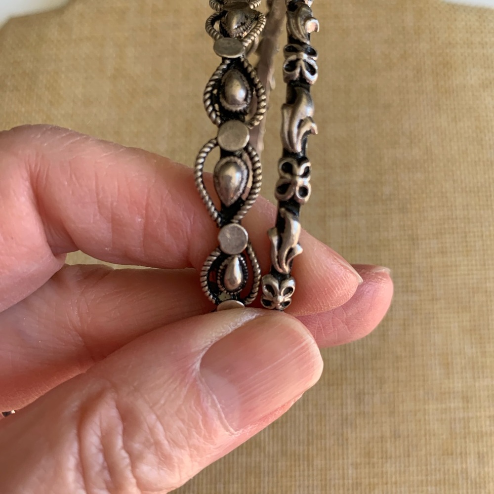 Two unique sterling plated bangles. - Picture 4 of 5